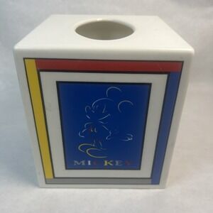 Vintage retro 1990s contemporary color‎ block Mickey Mouse Disney tissue box